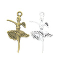 Zinc Alloy Ballet Girl Charm Pendant No.613512 for DIY Necklace Bracelet Jewelry Making view 4