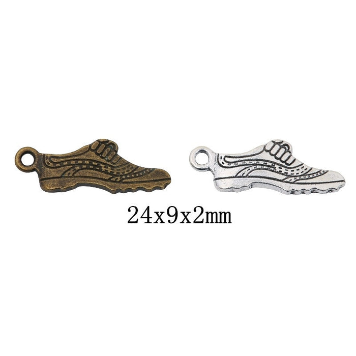 Zinc Alloy Shoe Charm Pendant No.129011 for DIY Necklace Bracelet Jewelry Making