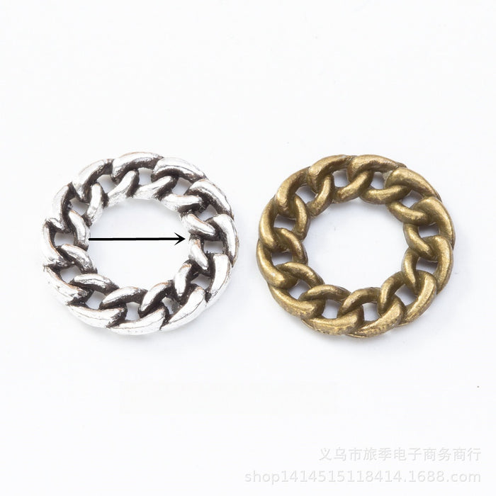 Zinc Alloy Circle Charm Pendant No.589186 for DIY Necklace Bracelet Jewelry Making