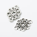 Zinc Alloy Double Flower Charm Pendant No.510594 for DIY Necklace Bracelet Jewelry Making view 3