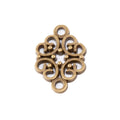 Zinc Alloy Double Flower Charm Pendant No.510594 for DIY Necklace Bracelet Jewelry Making view 2