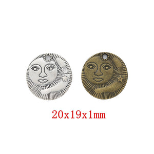 Zinc Alloy Sun Charm Pendant No.374805 for DIY Necklace Bracelet Jewelry Making
