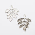 Zinc Alloy Leaf Charm Pendant No.884329 for DIY Necklace Bracelet Jewelry Making view 3