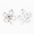 Zinc Alloy Four Leaf Clover Charm Pendant No.182507 for DIY Necklace Bracelet Jewelry Making view 3