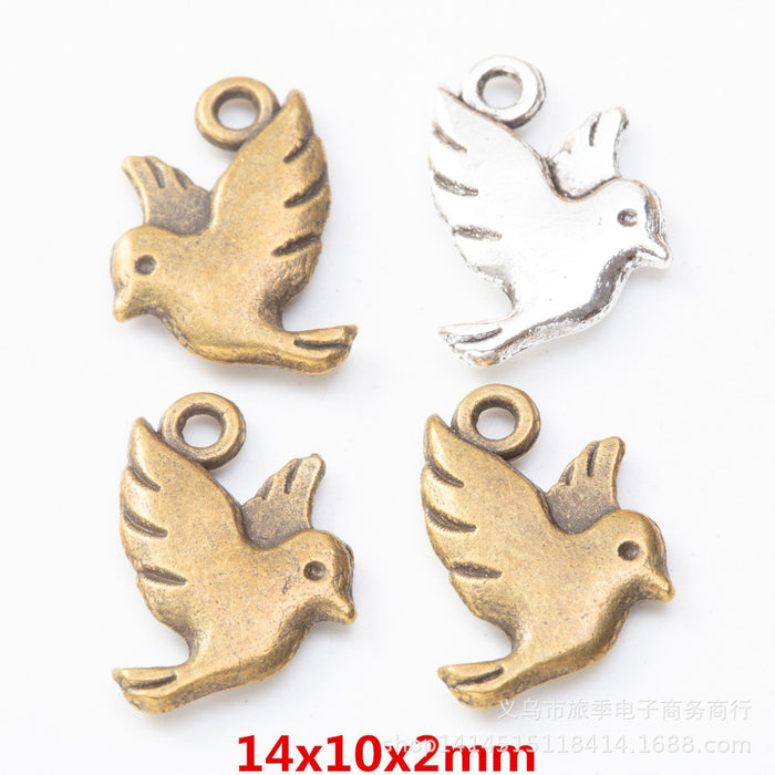 Zinc Alloy Bird Charm Pendant No.000905 for DIY Necklace Bracelet Jewelry Making