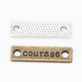 Zinc Alloy Courage Tag Charm Pendant for DIY Necklace Bracelet Jewelry Making view 4