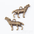Zinc Alloy Wolf Charm Pendant for DIY Necklace Bracelet Jewelry Making view 3