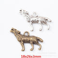 Zinc Alloy Wolf Charm Pendant for DIY Necklace Bracelet Jewelry Making view 1