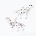 Zinc Alloy Wolf Charm Pendant for DIY Necklace Bracelet Jewelry Making view 2
