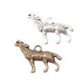 Zinc Alloy Wolf Charm Pendant for DIY Necklace Bracelet Jewelry Making view 5