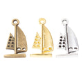 Zinc Alloy Sailboat Charm Pendant No.949275 for DIY Necklace Bracelet Jewelry Making view 5