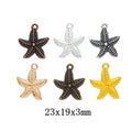 Zinc Alloy Starfish Charm Pendant No.245701 for DIY Necklace Bracelet Jewelry Making view 1