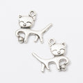 Zinc Alloy Cat Charm Pendant No.041466 for DIY Necklace Bracelet Jewelry Making view 3