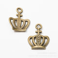 Zinc Alloy Crown Charm Pendant No.801792 for DIY Necklace Bracelet Jewelry Making view 2