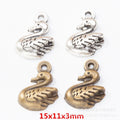 Zinc Alloy Swan Charm Pendant No.621547 for DIY Necklace Bracelet Jewelry Making view 1