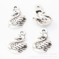 Zinc Alloy Swan Charm Pendant No.621547 for DIY Necklace Bracelet Jewelry Making view 2