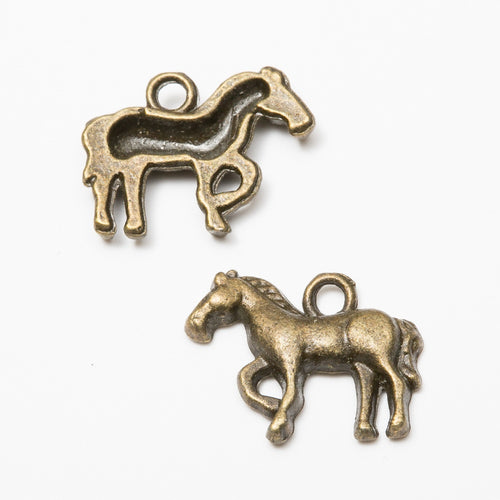 Zinc Alloy Horse Charm Pendant No.681383 for DIY Necklace Bracelet Jewelry Making