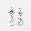 Zinc Alloy Cat Charm Pendant No.697305 for DIY Necklace Bracelet Jewelry Making view 2