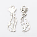 Zinc Alloy Cat Charm Pendant No.981225 for DIY Necklace Bracelet Jewelry Making view 2