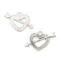 Zinc Alloy Heart Charm Pendant No.456709 for DIY Necklace Bracelet Jewelry Making view 2