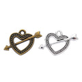 Zinc Alloy Heart Charm Pendant No.456709 for DIY Necklace Bracelet Jewelry Making view 4
