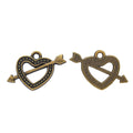 Zinc Alloy Heart Charm Pendant No.456709 for DIY Necklace Bracelet Jewelry Making view 3