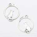 Zinc Alloy Cat And Mouse Charm Pendant for DIY Necklace Bracelet Jewelry Making view 2