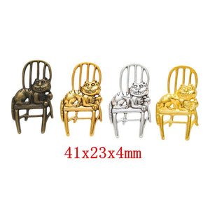 Zinc Alloy Cat Charm Pendant No.152544 for DIY Necklace Bracelet Jewelry Making