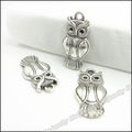 Zinc Alloy Owl Charm Pendant No.152697 for DIY Necklace Bracelet Jewelry Making view 3