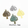 Zinc Alloy Tree Charm Pendant No.084543 for DIY Necklace Bracelet Jewelry Making view 1