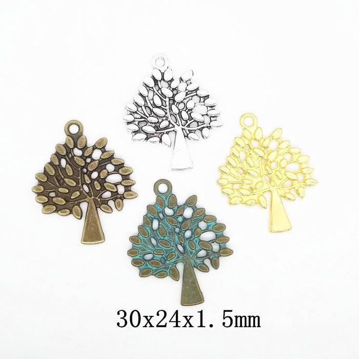 Zinc Alloy Tree Charm Pendant No.084543 for DIY Necklace Bracelet Jewelry Making