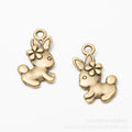 Zinc Alloy Rabbit Charm Pendant No.300657 for DIY Necklace Bracelet Jewelry Making view 2