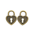 Zinc Alloy Heart Lock Charm Pendant No.832219 for DIY Necklace Bracelet Jewelry Making view 5