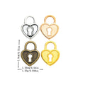 Zinc Alloy Heart Lock Charm Pendant No.832219 for DIY Necklace Bracelet Jewelry Making view 1