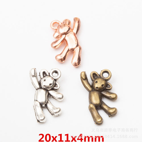Zinc Alloy Bear Charm Pendant No.524334 for DIY Necklace Bracelet Jewelry Making