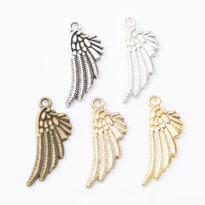 Zinc Alloy Wing Charm Pendant No.481946 for DIY Necklace Bracelet Jewelry Making
