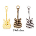 Zinc Alloy Guitar Charm Pendant No.141321 for DIY Necklace Bracelet Jewelry Making view 1