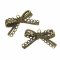 Zinc Alloy Bow Charm Pendant No.673698 for DIY Necklace Bracelet Jewelry Making view 2