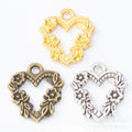 Zinc Alloy Heart Charm Pendant No.079994 for DIY Necklace Bracelet Jewelry Making view 1
