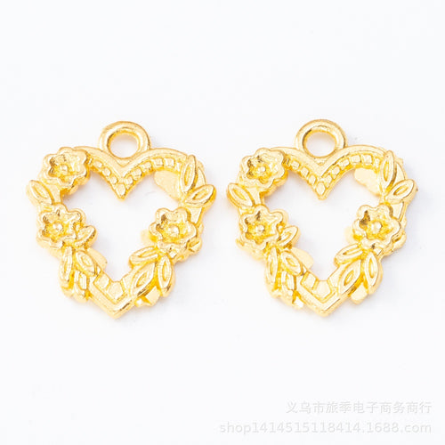Zinc Alloy Heart Charm Pendant No.079994 for DIY Necklace Bracelet Jewelry Making