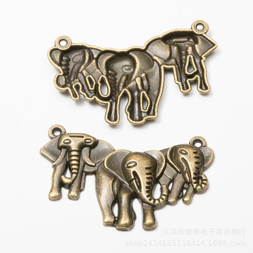 Zinc Alloy Elephant Charm Pendant No.264472 for DIY Necklace Bracelet Jewelry Making