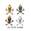 Zinc Alloy Skull Charm Pendant No.724776 for DIY Necklace Bracelet Jewelry Making view 1