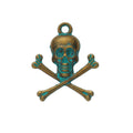 Zinc Alloy Skull Charm Pendant No.724776 for DIY Necklace Bracelet Jewelry Making view 2