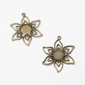 10mm Zinc Alloy Sunflower Charm Pendant for DIY Necklace Bracelet Jewelry Making view 2