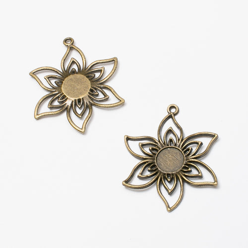 10mm Zinc Alloy Sunflower Charm Pendant for DIY Necklace Bracelet Jewelry Making