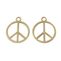 Zinc Alloy Peace Sign Charm Pendant No.252575 for DIY Necklace Bracelet Jewelry Making view 2