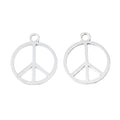 Zinc Alloy Peace Sign Charm Pendant No.252575 for DIY Necklace Bracelet Jewelry Making view 3