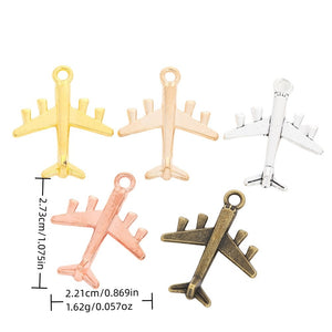 Zinc Alloy Airplane Charm Pendant No.056446 for DIY Necklace Bracelet Jewelry Making