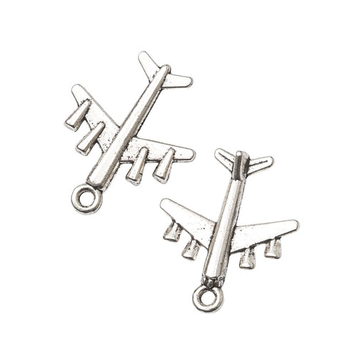 Zinc Alloy Airplane Charm Pendant No.056446 for DIY Necklace Bracelet Jewelry Making