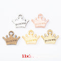 Zinc Alloy Crown Charm Pendant No.024915 for DIY Necklace Bracelet Jewelry Making view 1